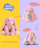 5 Pieces Rabbit Stuffed Animals for Girls,1 Mommy Rabbit with 4 Babies,Plush Bunny Stuffed Toy Gifts for Kids Children 3 4 5 6 7 8 9 Years,Soft Stuffed Bunny for Christmas,Birthday,Party Decorations by TinyTreasures Baby Boutique