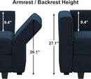 Belffin Modular Reversible Sectional Sofa U Shaped Couch with Storage Seat with Chaise Velvet Blue… by CozyNest Decor