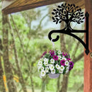 peacoblue Iron Plant Hangers Hooks for Outdoor Indoor Hanging Plants Flower Fern Pots Lantern Bird Feeder,12"x16" Weather Resistant Metal Wall Holder for Porch Garden Farmhouse(Tree of Life) by GreenHaven Gardens
