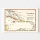Vintage Map of West Indies 1834
