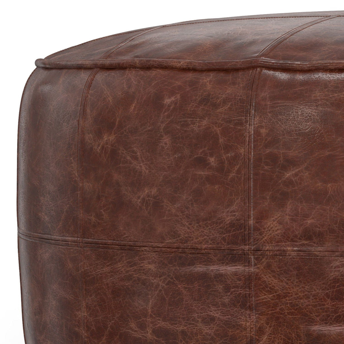 Connor - Handcrafted Round Pouf, photo 12 of 24