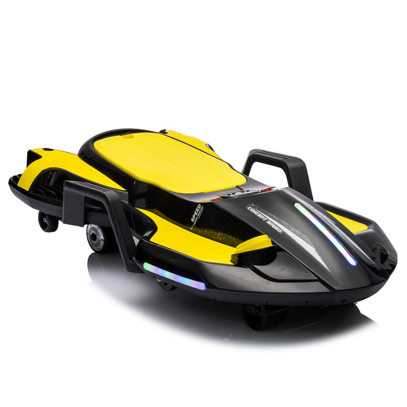 24V Kids Ride On Electric scooter w/ helmet knee pads,24v ride on toy for kids,Spray function,2WD 400w wheel-hub motor,5.59-6.84MPH,Gravity Steering,Use for 1-2 hours,Exercise your child age 6+.