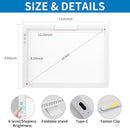 Rechargeable A4 Light Pad with Bag, Innovative Stand and Top Clip, Elice Wireless Bright Light Tracing Board Portable Artcraft Tracer Box for Drawing, Cricut Weeding Vinyl, Diamond Painting (White) by TinyTreasures Baby Boutique