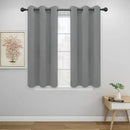 Easy-Going Blackout Curtains for Bedroom, Solid Thermal Insulated Grommet and Noise Reduction Window Drapes, Room Darkening Curtains for Living Room, 2 Panels (34x45 in, Light Gray) by CozyNest Decor