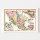 Vintage Map of Mexico And Guatemala 1834