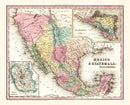 Vintage Map of Mexico And Guatemala 1834
