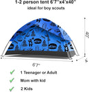 KidzAdventure 2 in 1 Indoor/Outdoor Tent for Kids, Small 1 or 2 Toddler/Kids Tent, Backpacking, Lightweight and Easy Pop up, Ideal for Backyard, Outside Camping, or Play Fort by TinyTreasures Baby Boutique