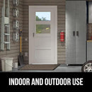 GORILLA GRIP 100% Waterproof All-Season WeatherMax Doormat, 72x24, US Designed Natural Rubber, Stain and Fade Resistant, Low Profile Indoor Outdoor Door Mats, Easy Clean Patio Mat, Latte Quatrefoil