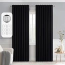 MIULEE Black Back Tab Blackout Curtains 78 Inch Length 2 Panels Set for Living Room Bedroom Privacy, Halloween Rod Pocket/Pinch Pleat Thermal Insulated Room Darkening Pleated Light Blocking Drapes by TinyTreasures Baby Boutique