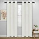 Easy-Going Blackout Curtains for Bedroom, Solid Thermal Insulated Grommet and Noise Reduction Window Drapes, Room Darkening Curtains for Living Room, 2 Panels(42x84 in, Ivory) by CozyNest Decor