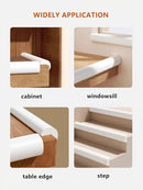 Baby Proof Edge Corner Protector, 6.56FT 0.47''Th L-Shape Furniture Corner & Edge Safety Bumpers with 6 Corners, Pre-Taped, Soft NBR Rubber Foam Desk Edge Cushion Wall Corner Protector（White） by TinyTreasures Baby Boutique