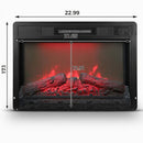 Electric Fireplace Insert Heater With Multicolor Flames, Remote Control - Black by HouseOfZazla