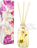 LOVSPA Reed Diffuser Set, Pink Peony Scented Oil Diffuser with Sticks, Home Fragrance Accessories for Bathroom Shelf Decor, Aroma Diffusers for Home or Office Desk, USA Made by CozyNest Decor