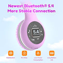 EarFun K2 Kids Bluetooth Headphones, Kids Headphones with Volume Limited, 40H Playtime, Built-in Mic, Stereo Sound, Foldable Over-Ear Headphone for School/Travel/iPad/Tablet, Violet by TinyTreasures Baby Boutique