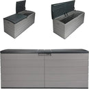 Suncast 120-Gal. All-Weather Patio Deck Box with Pad-Lockable Split Top Lid, Extra-Large Outdoor Storage Unit for Patio Furniture and Grill Tools, Made in the USA by GreenHaven Gardens