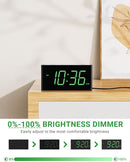 Alarm Clock for Bedroom, 7.5" Large Display LED Digital Clock with 7 Color Night Light,USB Phone Charger,Dimmer,Battery Backup,Easy to Set Loud Bedside Clock for Heavy Sleepers Adult Teen Kid Boy Girl by TinyTreasures Baby Boutique