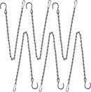 6 Pack 19.7Inches Black Hanging Chains, Garden Plant Hangers, for Bird Feeders, Billboards, Chalkboards, Planters, Lanterns, Wind Chimes and Decorative Ornaments