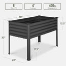 Best Choice Products 48x24x30in Galvanized Raised Garden Bed, Metal Elevated Planter Box, Vegetable Garden for Backyard, Patio, Balcony - Charcoal by GreenHaven Gardens
