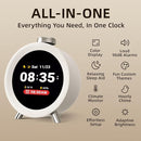 Dekala ChronoSense Alarm Clock for Bedroom Temperature Humidity, 7-Day Programmable 4 Alarms, 100dB Loud Gradual Alarm Clock Heavy Sleeper, IPS Screen Animation, Hourly Chime by TinyTreasures Baby Boutique
