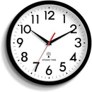 Atomic Wall Clock Analog 12 Inch Battery Operated Modern Decorative for Living Room Kitchen Office Bedroom Bathroom(Black) by CozyNest Decor