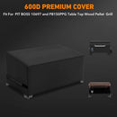 Heavy Duty 600D Polyester Cover Compatible with Pit Boss Portable Table Top Pellet Grill 10697 and PB150PPG Grills by GreenHaven Gardens