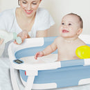Collapsible Baby Bathtub,Baby Bath Tub with Soft Cushion & Thermometer,Baby Bathtub Newborn to Toddler 0-36 Months,Portable Travel Baby Tub by TinyTreasures Baby Boutique