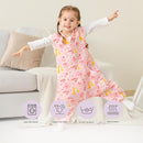 HOMEAL Toddler Sleeping Sack 3t-5t, 1.0 TOG Baby Girl Sleep Sack With Legs, Sleeveless by TinyTreasures Baby Boutique