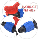 10Pack 1/2 Inch Drip Irrigation Shut-Off Valve Universal Drip Irrigation Tubing Coupling Valve Drip Connector Fitting Compatible with 16 to 17 mm Drip Tape Tubing Sprinkler System (Blue Red) by GreenHaven Gardens