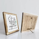 Inspirational Decor Sign, Wooden Plaques Sign Table Decor, Farmhouse Desk Signs, Rustic Home Decorate, Housewarming Decorate, Encouragement Gift, Life isn't About Waiting for the Storm to Pass Signs by CozyNest Decor