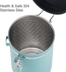 TEDSWAIT Coffee Canisters Airtight Coffee Bean Storage Container Kitchen Stainless Steel Food Storage Container with Scoop Date Tracker & CO2 Valve 61Fl Oz (Lake Blue) by CozyNest Decor