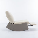 Modern Rocking Chair Recliner, Comfy Rocker Nursery Chair With Footrest, Accent Reading Chair, Upholstered Lounge Chair For Relaxing, Resting, Soft Padded Rocker For Indoor Living Room Bedroom
