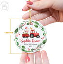 Unifury Personalized Baby First Christmas Ornament 2024, Adorable Keepsake for Babies First Christmas Tree, Holiday Decor for Celebrating Ceramic Babys 1st Christmas Ornament 2024, Farm Animal by TinyTreasures Baby Boutique