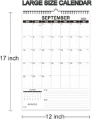 2025-2026 Wall Calendar, 17" x 12" Academic Calendar, Monthly Calendar with Wire Binding & Hanging Hook, Large Wall Calendar, Desk Calendar by TinyTreasures Baby Boutique