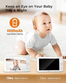 iFamily 7" Large Split Baby Monitor with 2 HD Cameras and Audio, 1080P HD Video Baby Monitor No WiFi,Hack Proof by TinyTreasures Baby Boutique
