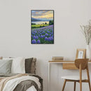 The lavender scenery all over the lake at sunset is suitable for posting in the living room bedroom office landscape poster wall painting by CozyNest Decor