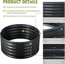FORTUNO High Round Galvanized Raised Garden Bed Kit Box Dia 3 x H 1.5Ft (2 Pack) Metal Outdoor Flower Bed Steel Patio Ground Planter for Planting Vegetables and Herb, Dark Grey by GreenHaven Gardens