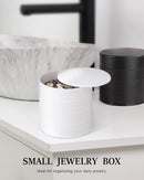 CONBOLA Jewelry Organizer, Small Jewelry Storage Box Earring Holder for Women, 5-Layer Rotating Travel Jewelry Tray Case with Lid for Bracelets Rings Bracelets(Black) by TinyTreasures Baby Boutique