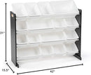 Humble Crew Supersized Toy Storage Organizer with 16 Removable Bins, Black/White – Large Toy Storage for Toddlers Ideal for Kids' Rooms, Playrooms, and Nurseries - Modern Toy Bins for Kids by TinyTreasures Baby Boutique