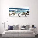 DZL Art S74275 Rottnest Island Beach Seascape Painting Sea Nature Pictures Wall Art Canvas Prints Painting Ready to Hang for Living Room Bedroom Decor Office Wall Decor Home Decoration by CozyNest Decor