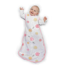 Amazing Baby Cotton Muslin Sleeping Sack, For Baby Girl, Wearable Blanket with 2-way Zipper, Watercolor Roses, Pink, Medium (6-12 Month) by TinyTreasures Baby Boutique
