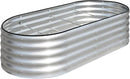 SnugNiture Galvanized Raised Garden Bed, 8x4x1.5ft Oval Metal Planter Box for Planting Outdoor Plants Vegetables by GreenHaven Gardens