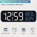 Peakeep Large Display Digital Alarm Clock for Bedrooms, Date Day of Week Calendar Desk Table Clocks for Living Room Office, Dimmable Plug in Electric Clock, 5 Volumes, Loud, Auto DST by CozyNest Decor