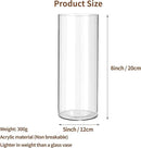 Clear Flower Vase, Non-breakable Vases, 5" W x 8" H, Acrylic Vase, Aesthetic Room Decor Cylindrical Modern Flower Vases for Table Centerpiece, Home Decor, Women Floral Arrangement Gift by GreenHaven Gardens