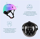 Color Gradient Adjustable Kids' Helmet with Knee & Elbow Pads Set | Multi-Sport Safety Gear for Boys & Girls Ages 5-14 | Skateboarding, Scooters, Roller & Inline Skating, Longboarding by TinyTreasures Baby Boutique