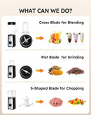 SANGCON 5 in 1 Blender and Food Processor Combo for Kitchen, Small Electric Food Chopper for Meat and Vegetable, 350W High Speed Blenders with 2 Speeds and Pulse for Smoothies and Shakes by TinyTreasures Baby Boutique