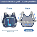Toddler Harness Leash+ Anti Lost Wrist Link, Accmor Cute Dinosaur Kids Harness with Leash, Foldable Child Leash Baby Walking Wristband Assistant Strap Belt Hold Baby Boys Girls Close While Walking by TinyTreasures Baby Boutique