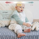 Tealbee DREAMSUIT: Toddler Sleep Sack with Feet 3T 4T - 1.2 TOG Four Season Baby Wearable Blanket for Walkers - Rayon made from Bamboo, Organic Cotton Sleeping Bag - Alphabet by TinyTreasures Baby Boutique