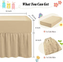 Horbaunal 2 Pack Set Crib Skirt & Crib Bed Sheet, Khaki Crib Bed Skirt 28" x 52" with 14" Drop Dust Ruffle, Soft Microfiber Toddler Bedskirt Nursery Bedding Skirt for Baby Girls and Boys by TinyTreasures Baby Boutique