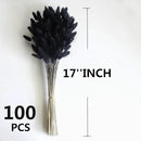 115 PCS Black Pampas Grass Bouquet, Boho Table Decor, Black Bunny Tails Dried Flowers, Dried Pampas Grass for Weddings, Home Decor, Rustic Parties, and Baby Shower Decorations by CozyNest Decor