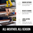 GORILLA GRIP 100% Waterproof All-Season WeatherMax Doormat, 47x35, US Designed Natural Rubber, Stain and Fade Resistant, Low Profile Indoor Outdoor Door Mats, Easy Clean Patio Mat, Espresso Home Paw by CozyNest Decor